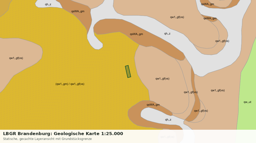 Statische Kartenansicht: LBGR Brandenburg: Geologische Karte 1:25.000