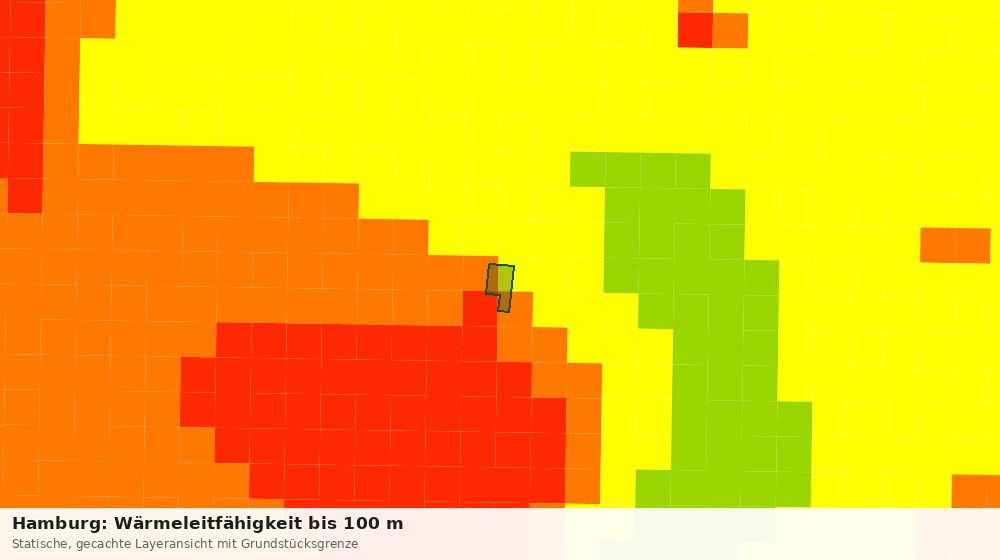 Statische Kartenansicht: Hamburg: Wärmeleitfähigkeit bis 100 m