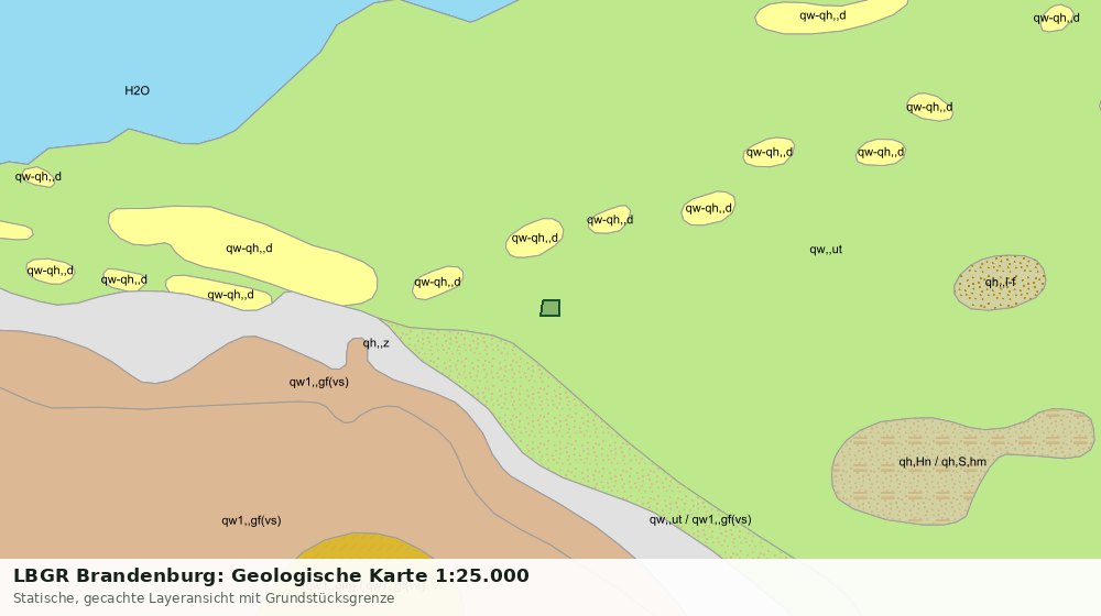 Statische Kartenansicht: LBGR Brandenburg: Geologische Karte 1:25.000
