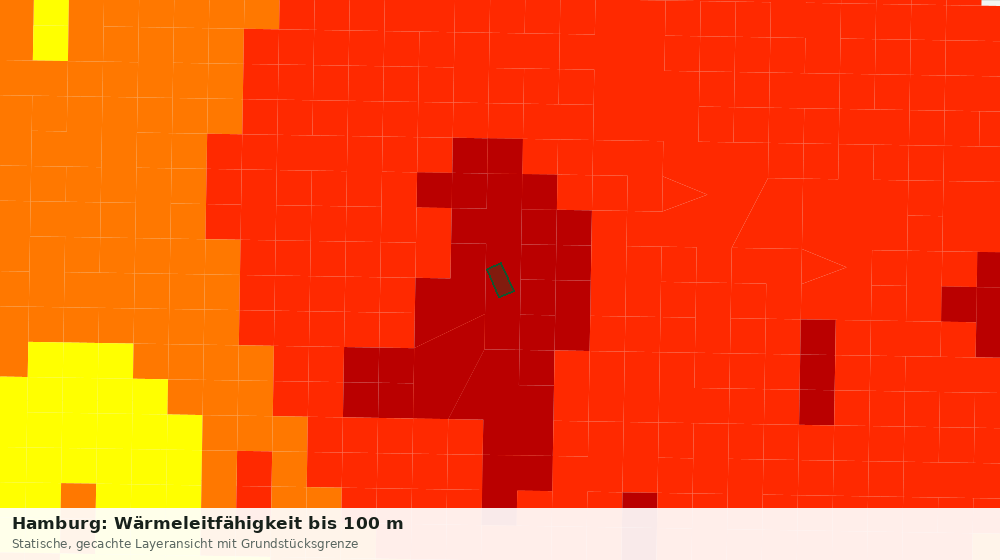 Statische Kartenansicht: Hamburg: Wärmeleitfähigkeit bis 100 m