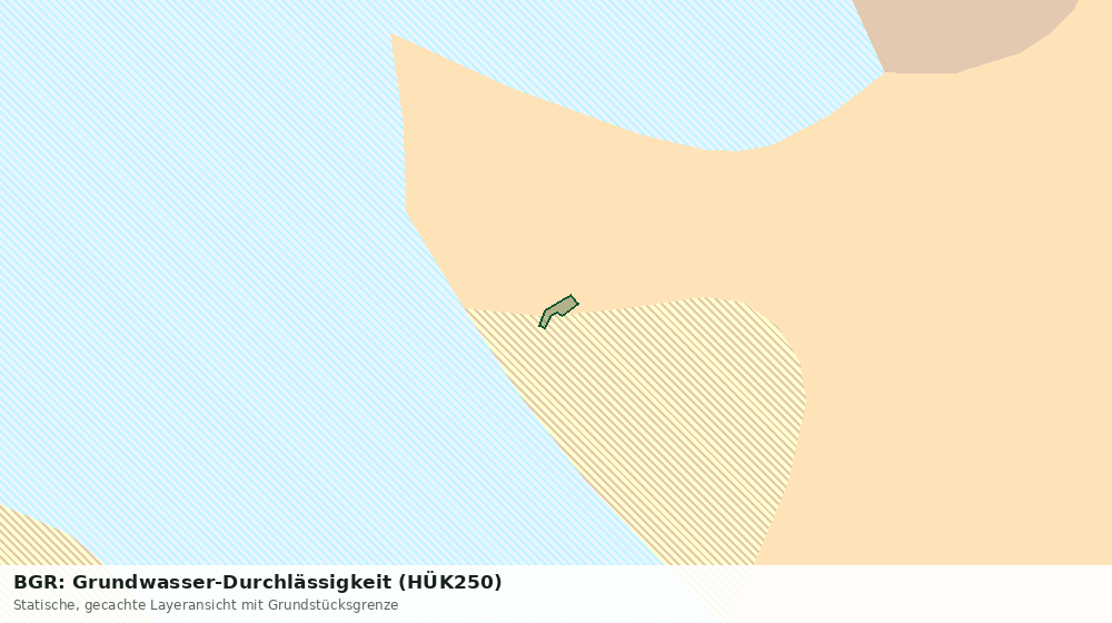 Statische Kartenansicht: BGR: Grundwasser-Durchlässigkeit (HÜK250)