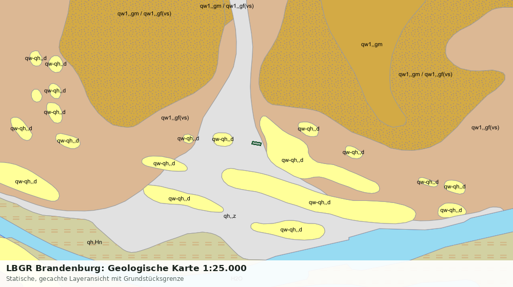 Statische Kartenansicht: LBGR Brandenburg: Geologische Karte 1:25.000