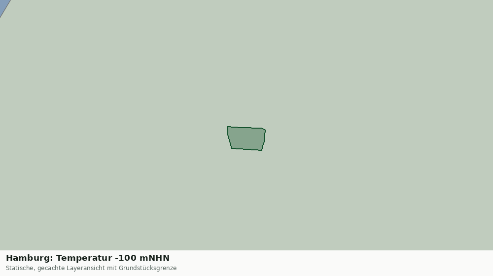 Statische Kartenansicht: Hamburg: Temperatur -100 mNHN