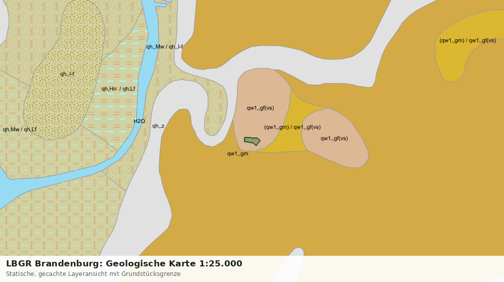 Statische Kartenansicht: LBGR Brandenburg: Geologische Karte 1:25.000