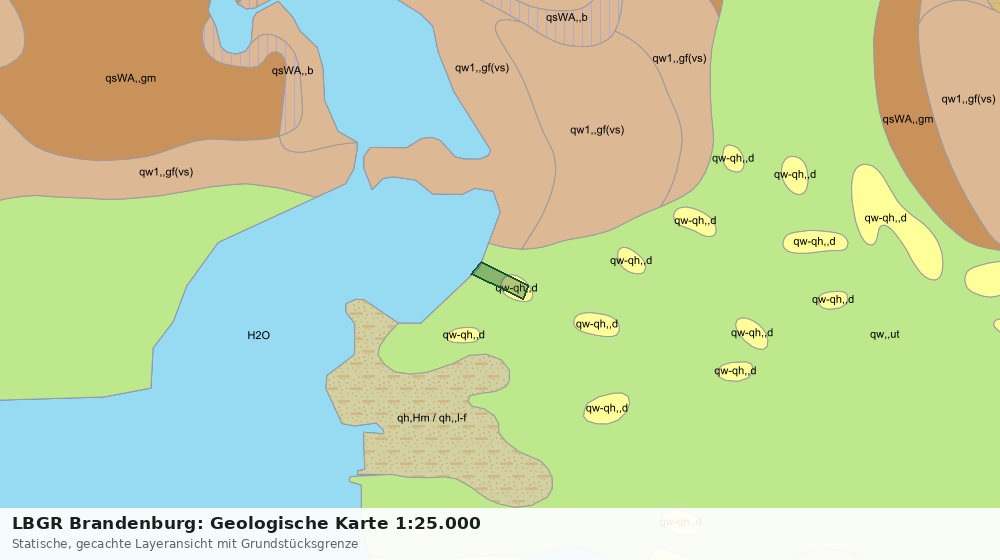 Statische Kartenansicht: LBGR Brandenburg: Geologische Karte 1:25.000