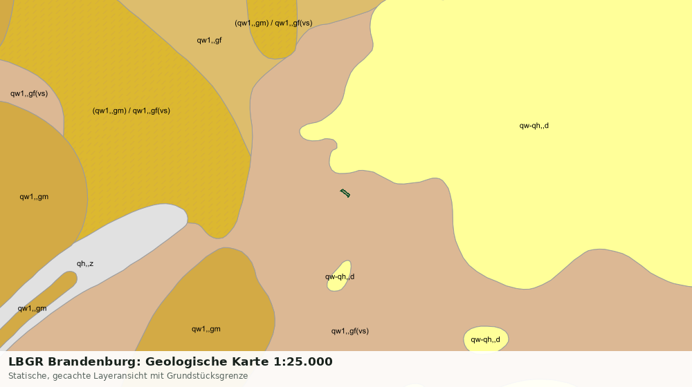 Statische Kartenansicht: LBGR Brandenburg: Geologische Karte 1:25.000