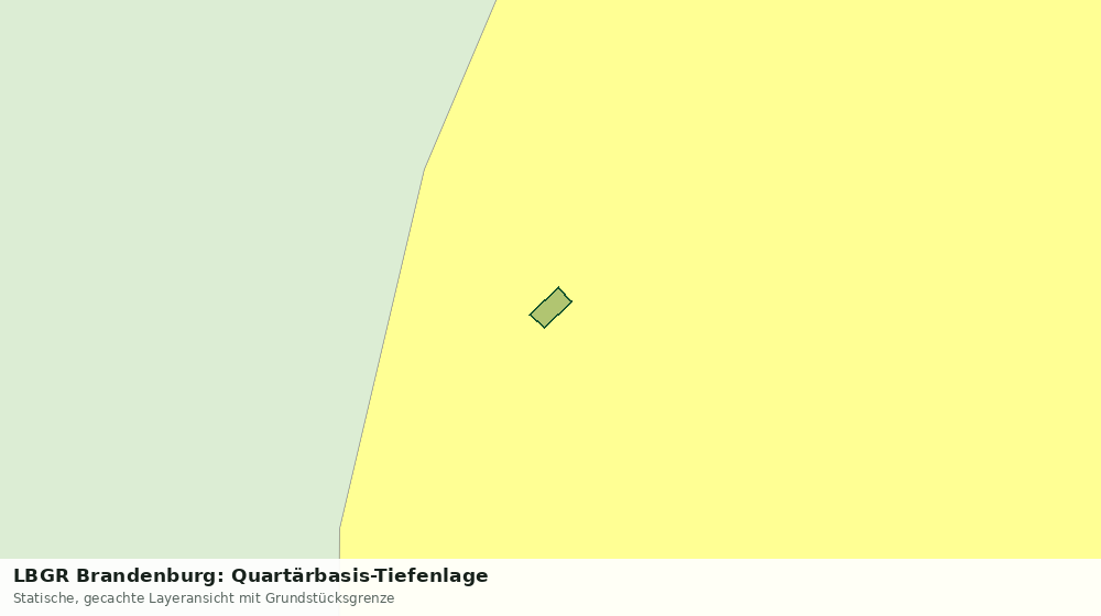 Statische Kartenansicht: LBGR Brandenburg: Quartärbasis-Tiefenlage