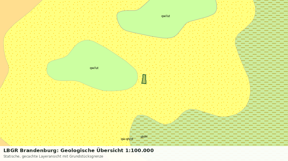 Statische Kartenansicht: LBGR Brandenburg: Geologische Übersicht 1:100.000