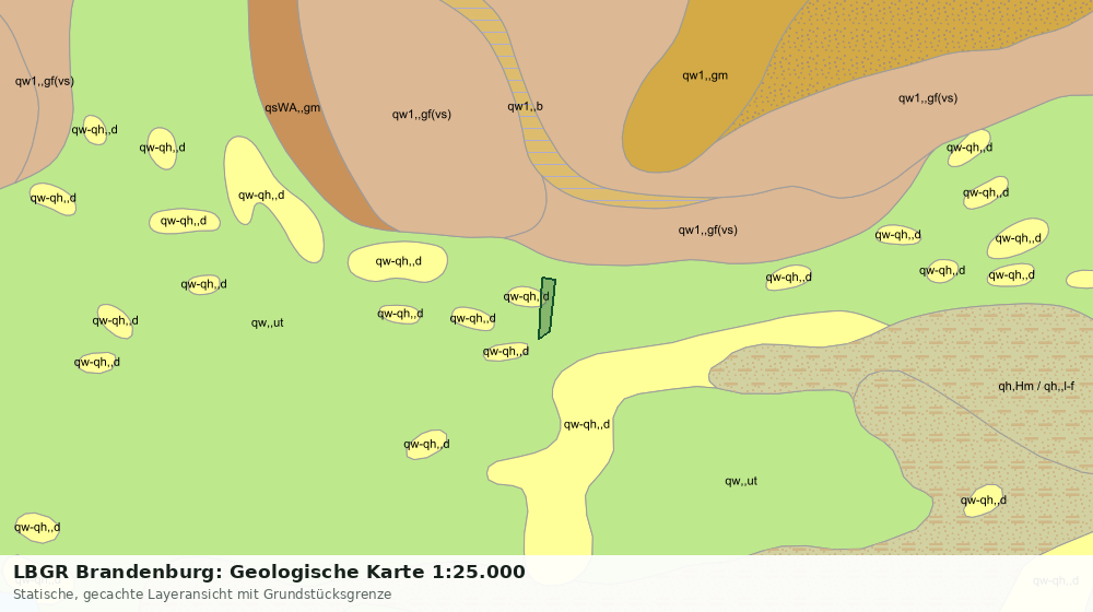Statische Kartenansicht: LBGR Brandenburg: Geologische Karte 1:25.000