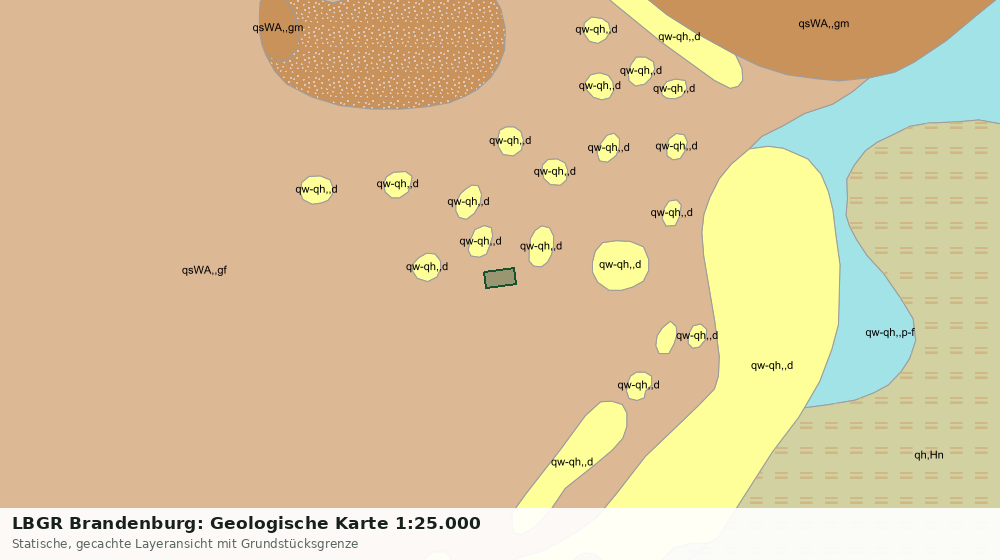 Statische Kartenansicht: LBGR Brandenburg: Geologische Karte 1:25.000