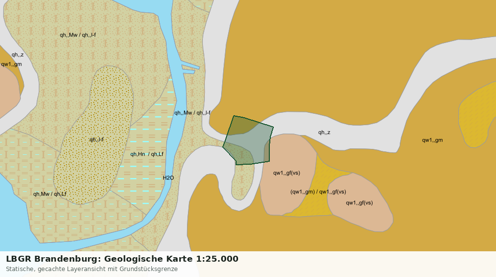 Statische Kartenansicht: LBGR Brandenburg: Geologische Karte 1:25.000