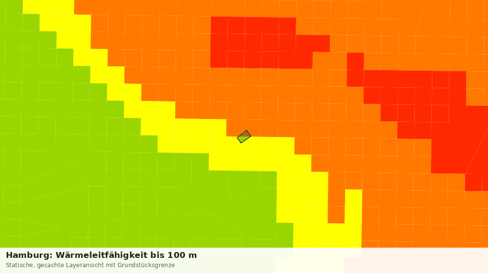 Statische Kartenansicht: Hamburg: Wärmeleitfähigkeit bis 100 m
