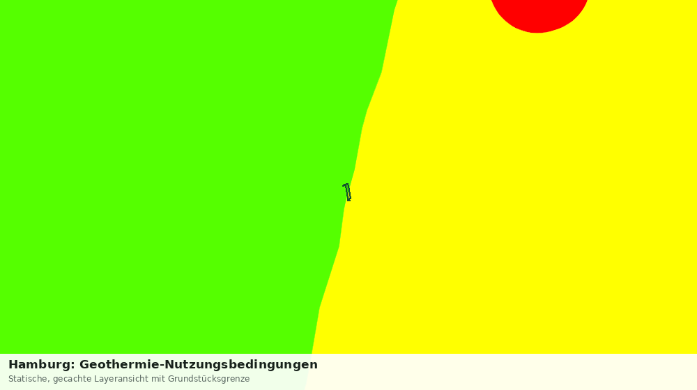 Statische Kartenansicht: Hamburg: Geothermie-Nutzungsbedingungen