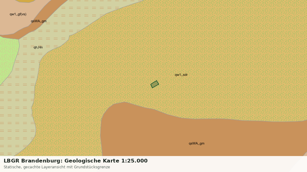 Statische Kartenansicht: LBGR Brandenburg: Geologische Karte 1:25.000