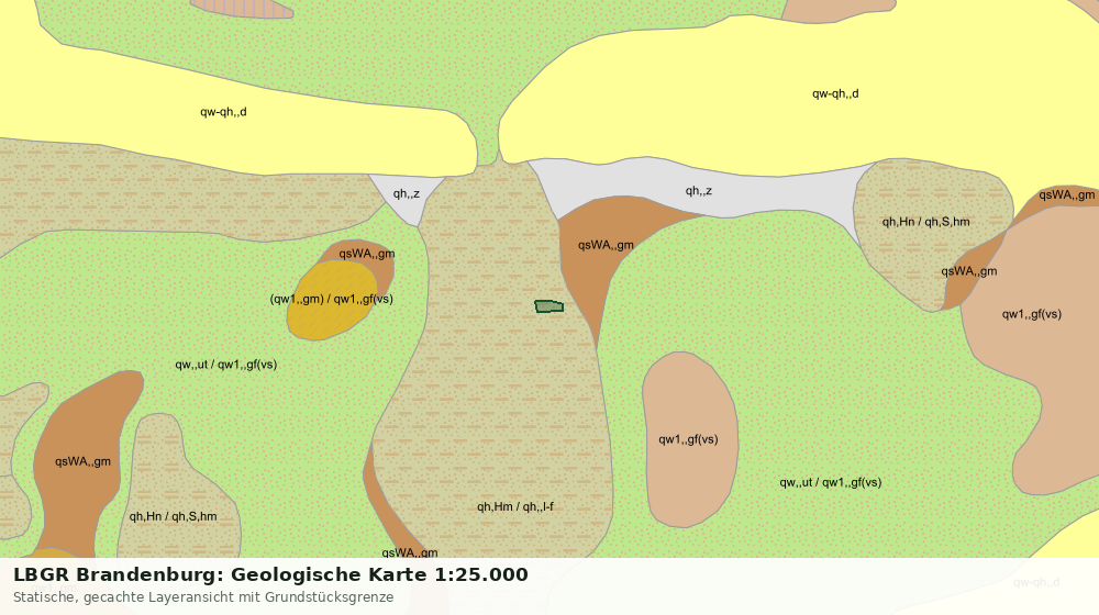 Statische Kartenansicht: LBGR Brandenburg: Geologische Karte 1:25.000