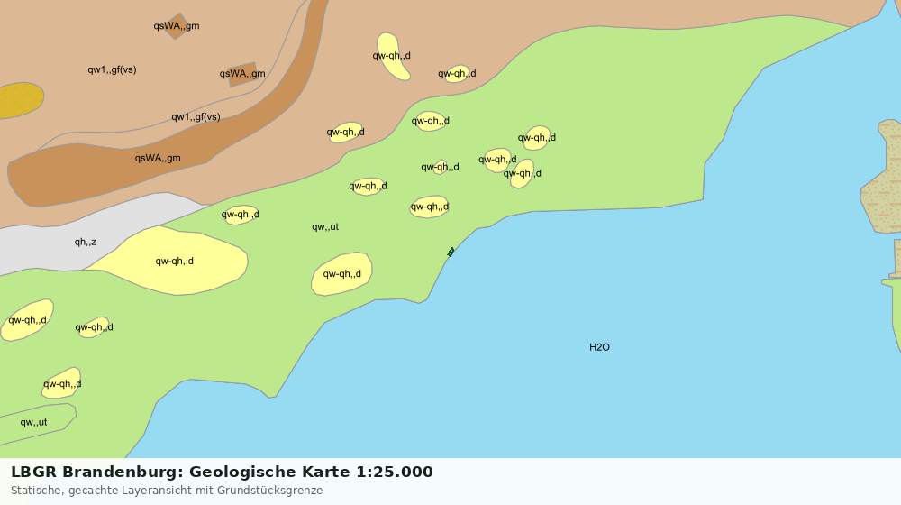 Statische Kartenansicht: LBGR Brandenburg: Geologische Karte 1:25.000
