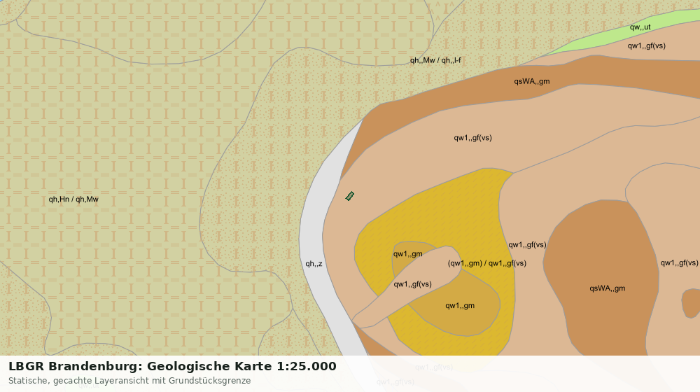 Statische Kartenansicht: LBGR Brandenburg: Geologische Karte 1:25.000