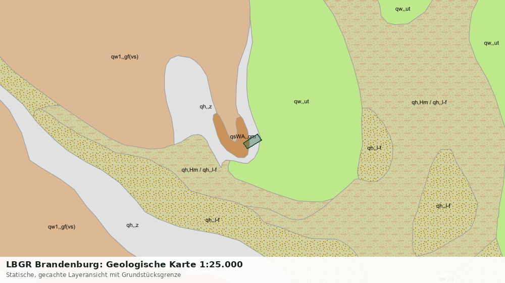 Statische Kartenansicht: LBGR Brandenburg: Geologische Karte 1:25.000