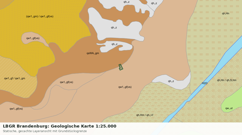 Statische Kartenansicht: LBGR Brandenburg: Geologische Karte 1:25.000
