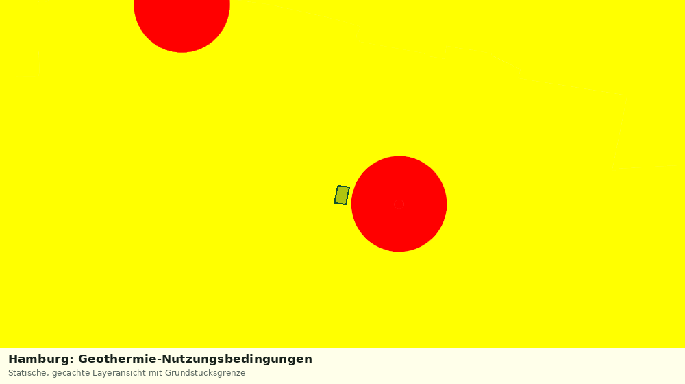 Statische Kartenansicht: Hamburg: Geothermie-Nutzungsbedingungen