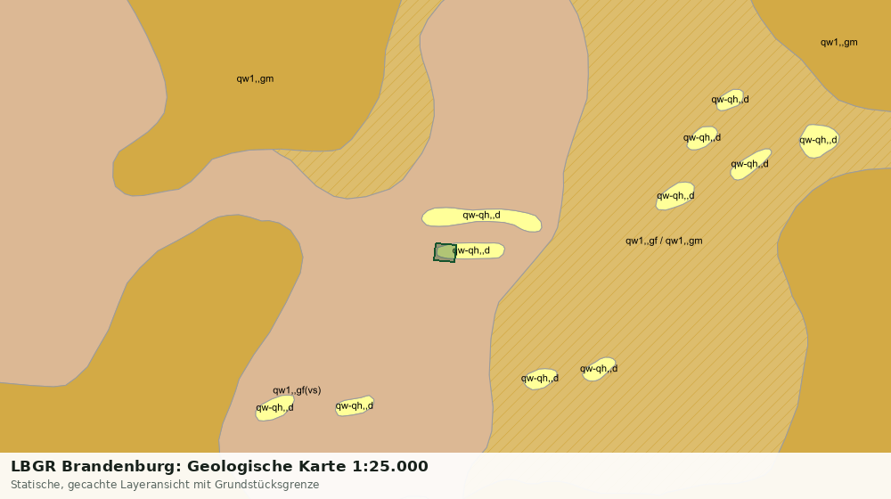 Statische Kartenansicht: LBGR Brandenburg: Geologische Karte 1:25.000
