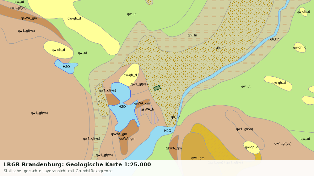Statische Kartenansicht: LBGR Brandenburg: Geologische Karte 1:25.000
