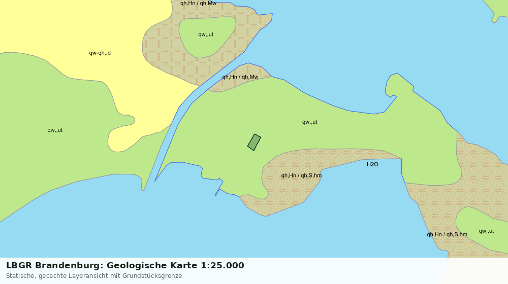 Statische Kartenansicht: LBGR Brandenburg: Geologische Karte 1:25.000