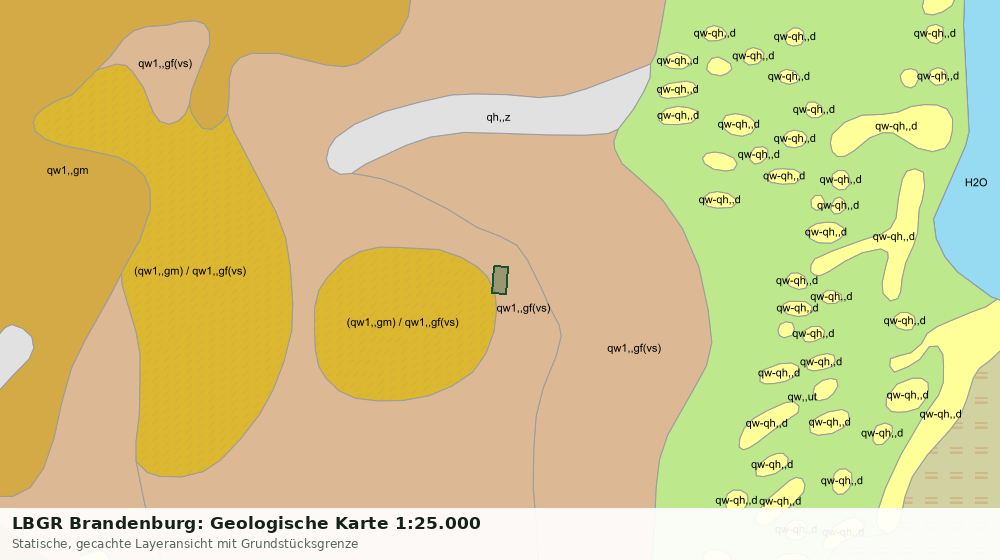 Statische Kartenansicht: LBGR Brandenburg: Geologische Karte 1:25.000