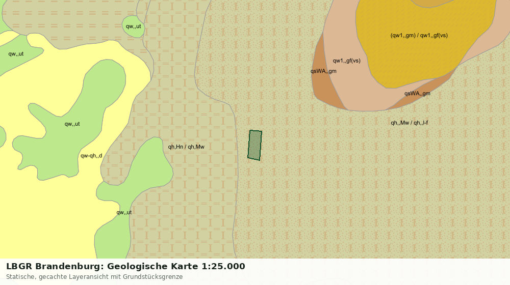 Statische Kartenansicht: LBGR Brandenburg: Geologische Karte 1:25.000