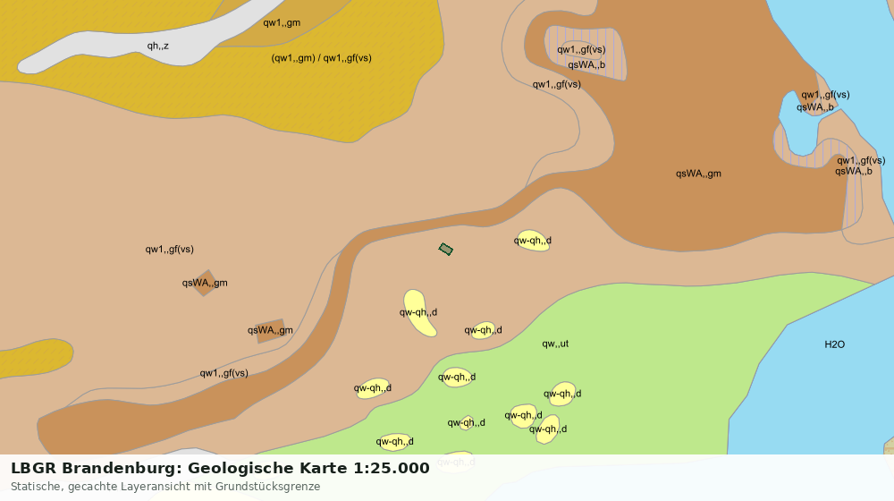 Statische Kartenansicht: LBGR Brandenburg: Geologische Karte 1:25.000