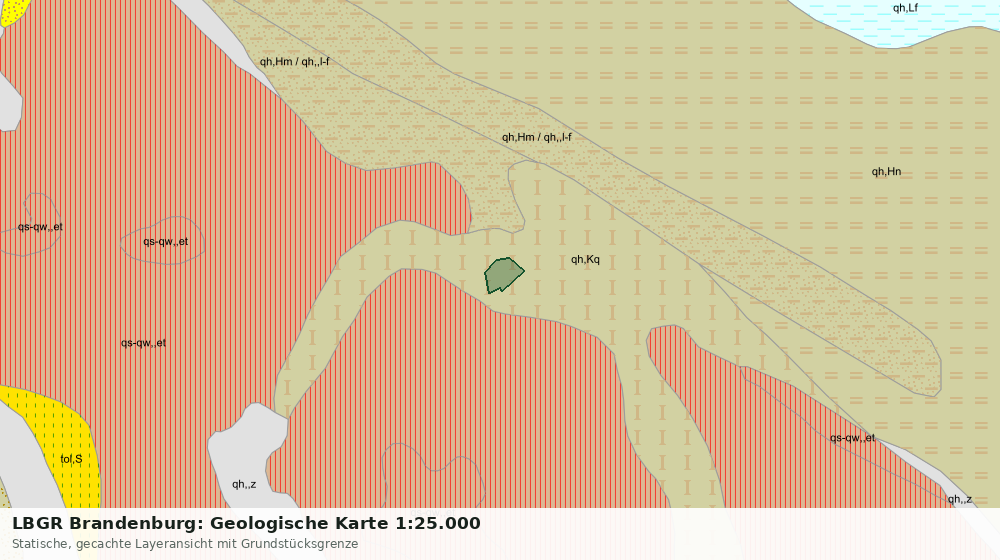Statische Kartenansicht: LBGR Brandenburg: Geologische Karte 1:25.000