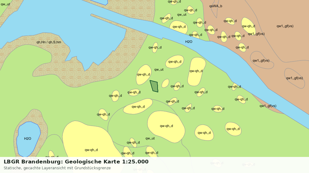 Statische Kartenansicht: LBGR Brandenburg: Geologische Karte 1:25.000