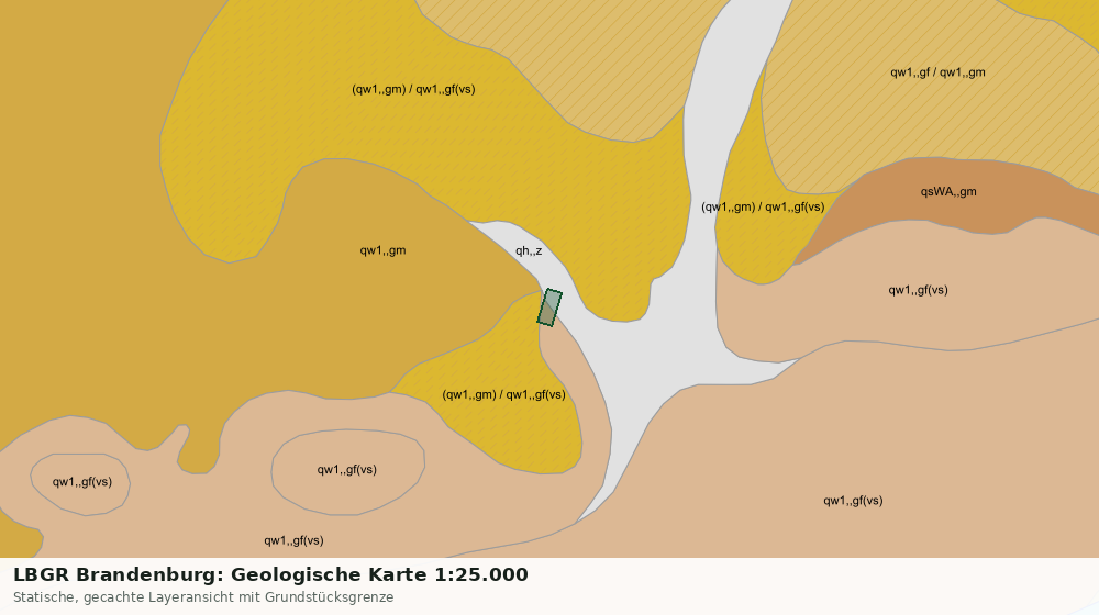 Statische Kartenansicht: LBGR Brandenburg: Geologische Karte 1:25.000