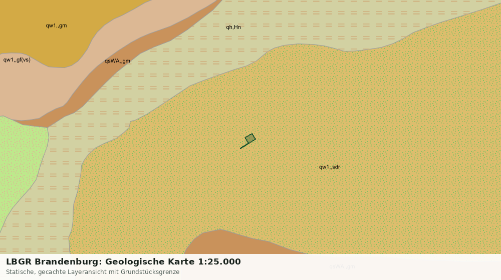 Statische Kartenansicht: LBGR Brandenburg: Geologische Karte 1:25.000
