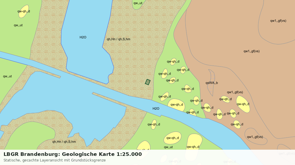 Statische Kartenansicht: LBGR Brandenburg: Geologische Karte 1:25.000