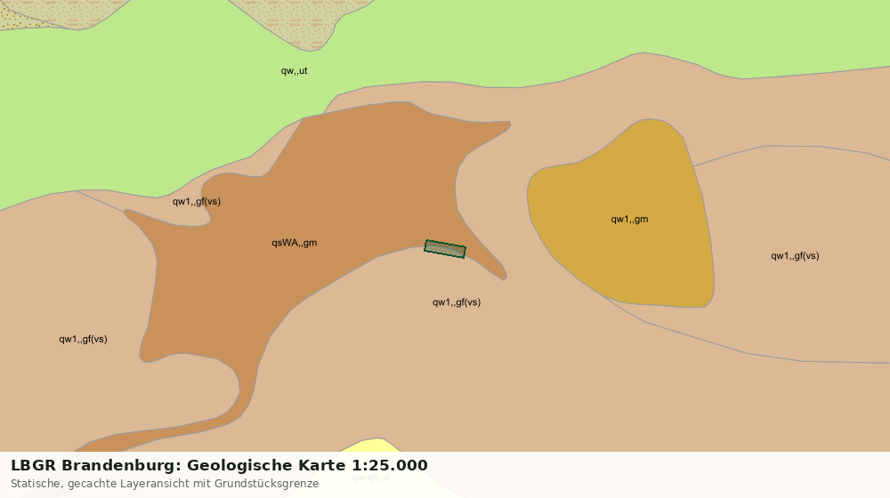 Statische Kartenansicht: LBGR Brandenburg: Geologische Karte 1:25.000