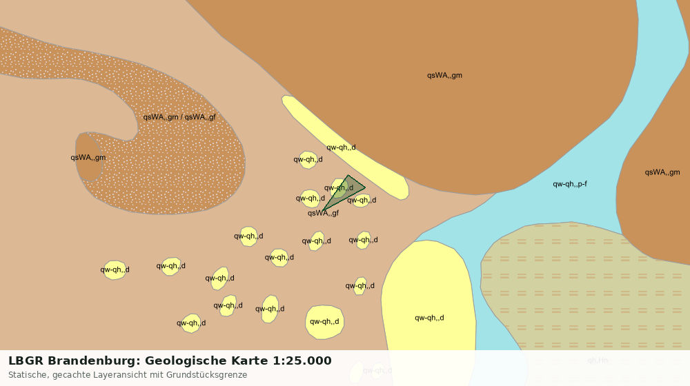 Statische Kartenansicht: LBGR Brandenburg: Geologische Karte 1:25.000