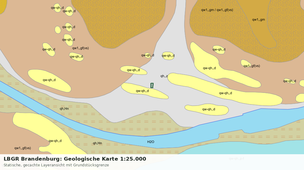 Statische Kartenansicht: LBGR Brandenburg: Geologische Karte 1:25.000