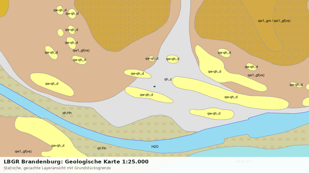 Statische Kartenansicht: LBGR Brandenburg: Geologische Karte 1:25.000