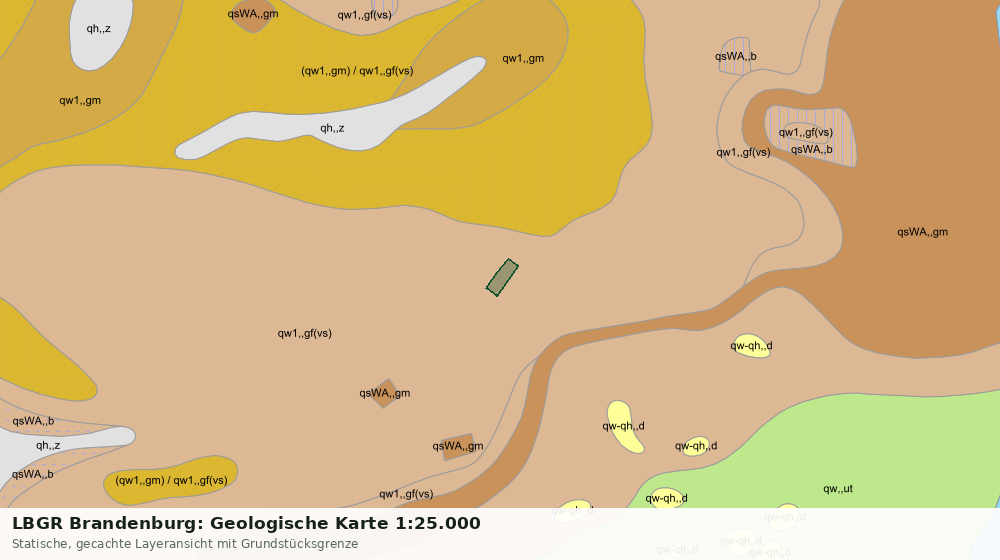 Statische Kartenansicht: LBGR Brandenburg: Geologische Karte 1:25.000