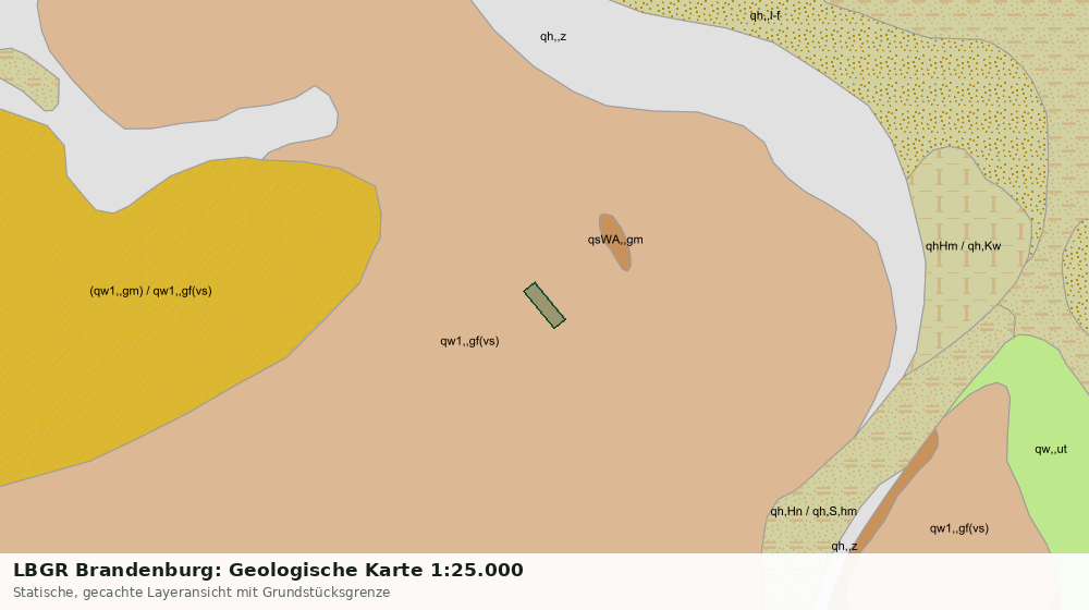 Statische Kartenansicht: LBGR Brandenburg: Geologische Karte 1:25.000