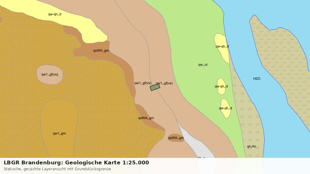Statische Kartenansicht: LBGR Brandenburg: Geologische Karte 1:25.000