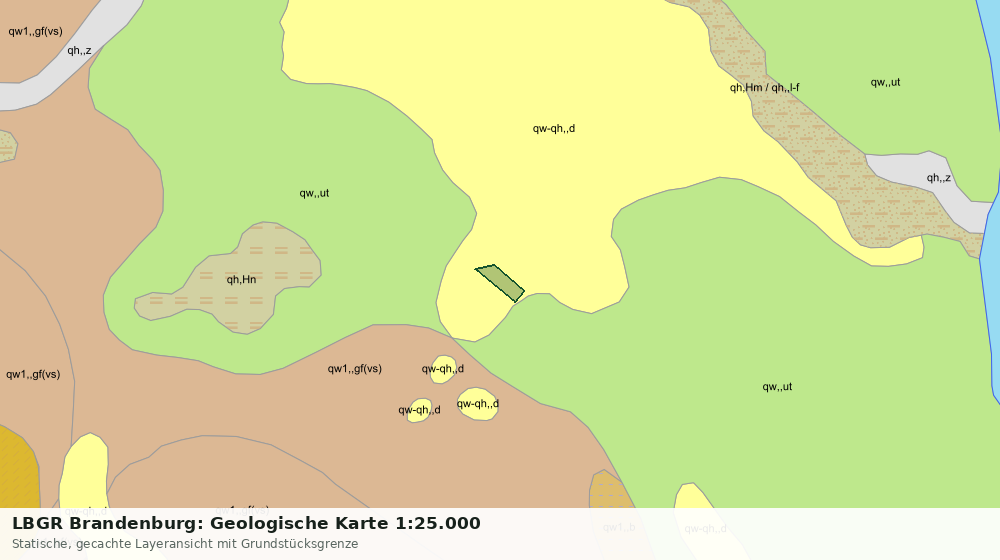 Statische Kartenansicht: LBGR Brandenburg: Geologische Karte 1:25.000