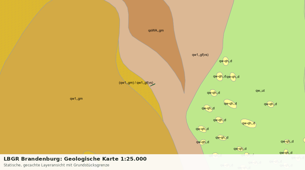 Statische Kartenansicht: LBGR Brandenburg: Geologische Karte 1:25.000