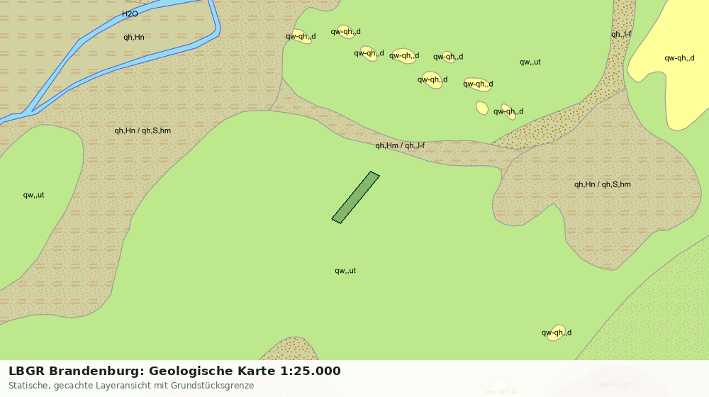 Statische Kartenansicht: LBGR Brandenburg: Geologische Karte 1:25.000