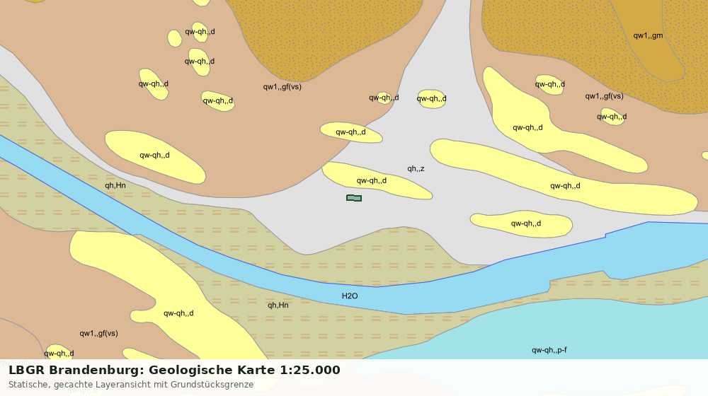 Statische Kartenansicht: LBGR Brandenburg: Geologische Karte 1:25.000