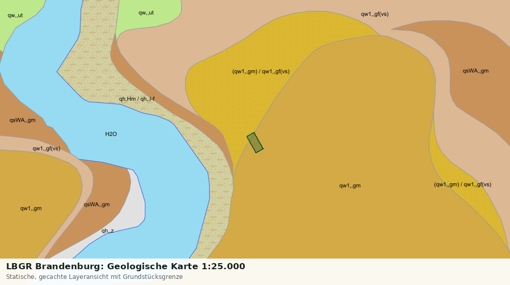 Statische Kartenansicht: LBGR Brandenburg: Geologische Karte 1:25.000