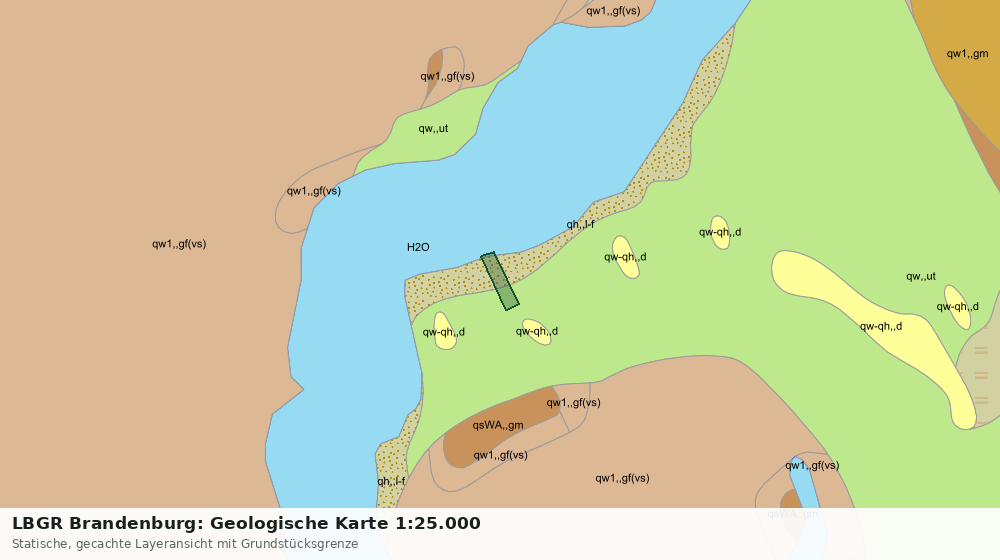 Statische Kartenansicht: LBGR Brandenburg: Geologische Karte 1:25.000