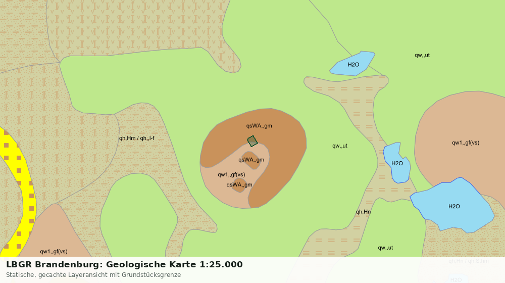 Statische Kartenansicht: LBGR Brandenburg: Geologische Karte 1:25.000