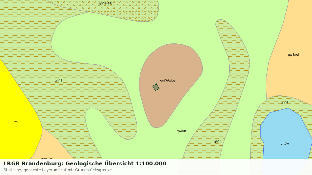 Statische Kartenansicht: LBGR Brandenburg: Geologische Übersicht 1:100.000